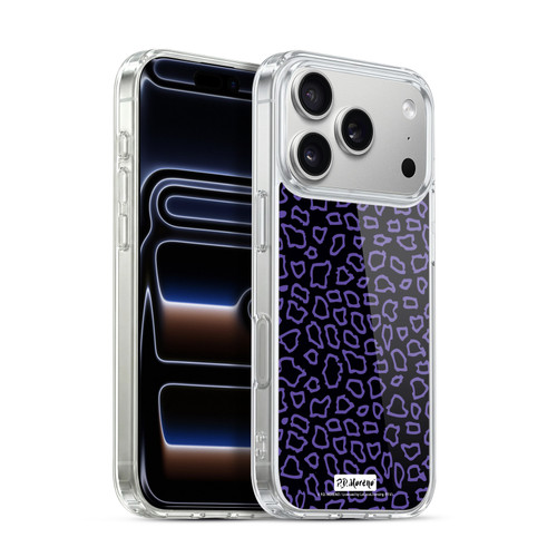 P.D. Moreno Patterns Black Purple Soft Gel Case for Apple iPhone 17 Pro