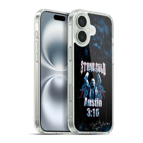 WWE Steve Austin Stone Cold Toughest SOB Soft Gel Case for Apple iPhone 16 Plus & MagSafe