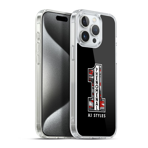 WWE 2017/18 Superstars AJ Styles Phenomenal 1 Soft Gel Case for Apple iPhone 15 Pro Max & MagSafe