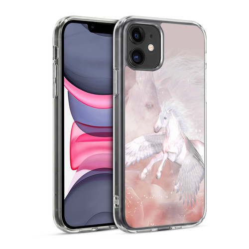 Simone Gatterwe Pegasus And Unicorns Flying Unicorn Soft Gel Case for Apple iPhone 11