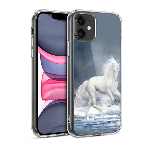 Simone Gatterwe Pegasus And Unicorns Playing Soft Gel Case for Apple iPhone 11