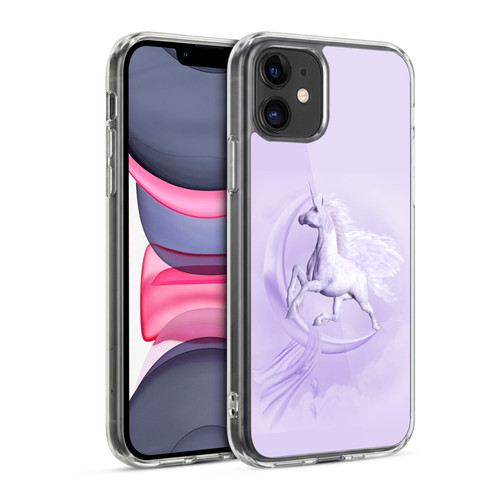 Simone Gatterwe Pegasus And Unicorns Pegasus In Moon Soft Gel Case for Apple iPhone 11