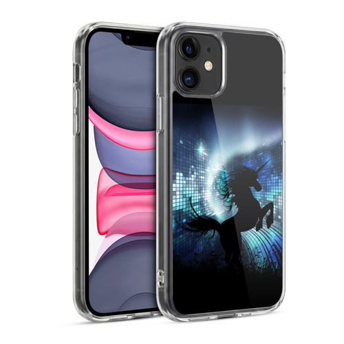 Simone Gatterwe Pegasus And Unicorns Silhouette Soft Gel Case for Apple iPhone 11