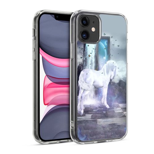 Simone Gatterwe Pegasus And Unicorns Silver Unicorn Soft Gel Case for Apple iPhone 11
