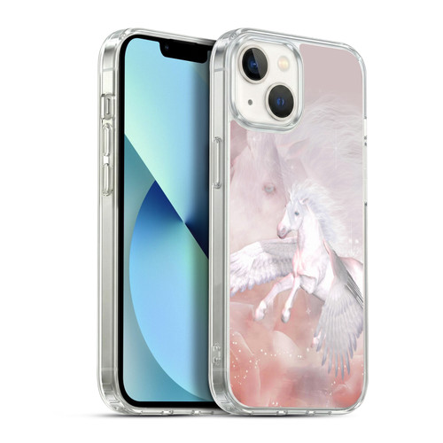 Simone Gatterwe Pegasus And Unicorns Flying Unicorn Soft Gel Case for Apple iPhone 13