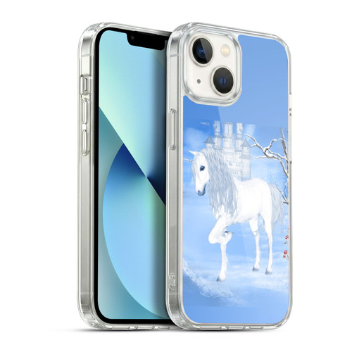 Simone Gatterwe Pegasus And Unicorns White Unicorn Soft Gel Case for Apple iPhone 13