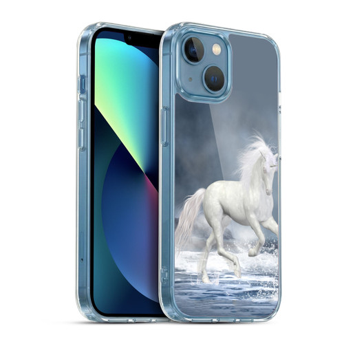 Simone Gatterwe Pegasus And Unicorns Playing Soft Gel Case for Apple iPhone 13 Mini & MagSafe