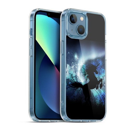 Simone Gatterwe Pegasus And Unicorns Silhouette Soft Gel Case for Apple iPhone 13 Mini & MagSafe