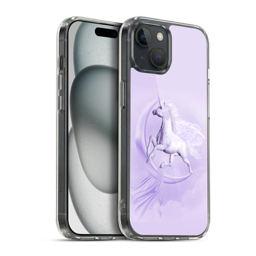 Simone Gatterwe Pegasus And Unicorns Pegasus In Moon Soft Gel Case for Apple iPhone 15 Plus & MagSafe
