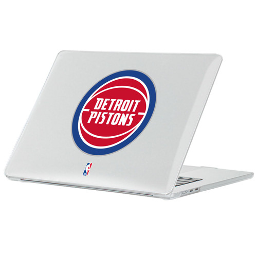 NBA Detroit Pistons Logo Blue Text Clear Hard Crystal Armour Laptop Case for Apple MacBook Air 13.6" A2681/A3113/A3240 2022/2024/2025