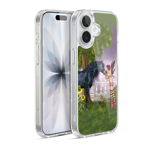 Simone Gatterwe Pegasus And Unicorns Last Black Unicorn Soft Gel Case for Apple iPhone 17