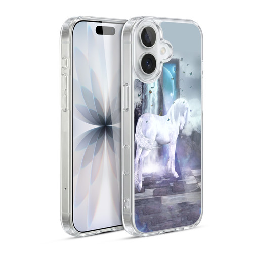 Simone Gatterwe Pegasus And Unicorns Silver Unicorn Soft Gel Case for Apple iPhone 17