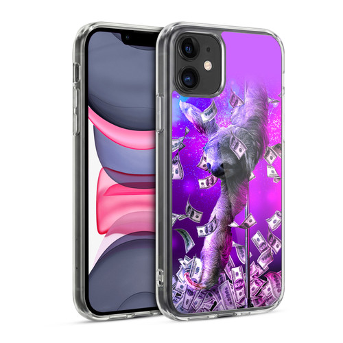 Random Galaxy Animals Dancing Strip Pole Sloth Soft Gel Case for Apple iPhone 11