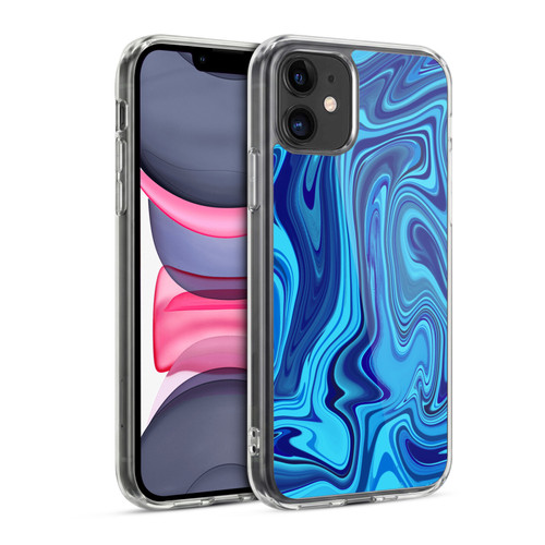 Suzan Lind Marble Blue Soft Gel Case for Apple iPhone 11