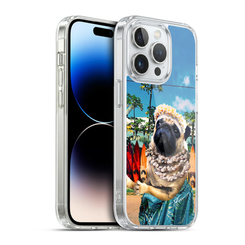 Random Galaxy Animals Aloha Hawaiian Pug Soft Gel Case for Apple iPhone 13 Pro & MagSafe