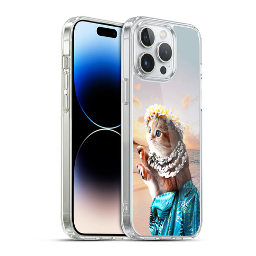 Random Galaxy Animals Aloha Hawaiian Cat Soft Gel Case for Apple iPhone 14 Pro Max & MagSafe