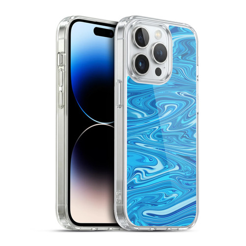 Suzan Lind Marble Light Blue Soft Gel Case for Apple iPhone 13 Pro & MagSafe