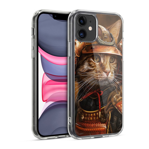 Haroulita Mix Art Animals Samurai Cat Soft Gel Case for Apple iPhone 11