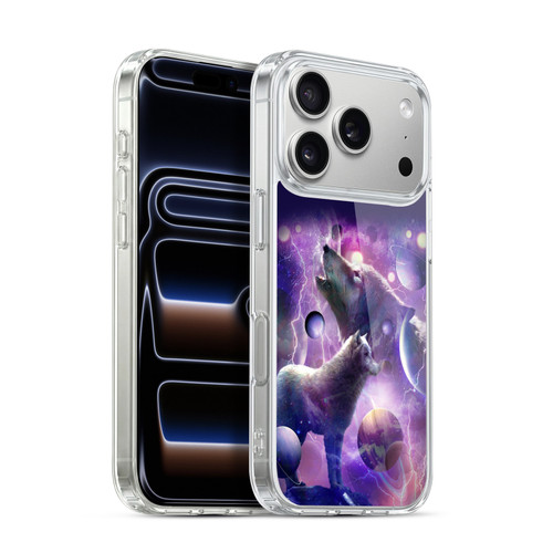 Random Galaxy Animals Cosmic Wolf Space Soft Gel Case for Apple iPhone 17 Pro