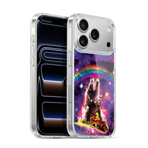 Random Galaxy Animals Space Cat Llama Sloth On Taco Soft Gel Case for Apple iPhone 17 Pro