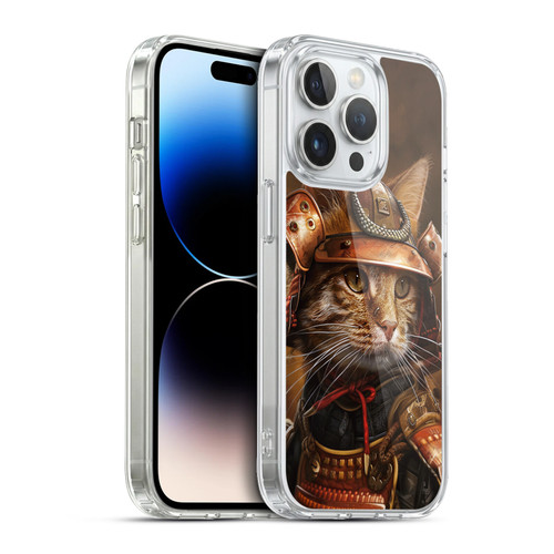 Haroulita Mix Art Animals Samurai Cat Soft Gel Case for Apple iPhone 13 Pro & MagSafe