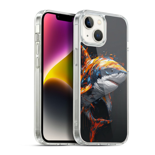 Haroulita Mix Art Animals Shark Soft Gel Case for Apple iPhone 14