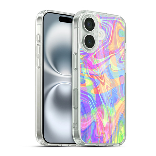 Suzan Lind Marble Light Rainbow Soft Gel Case for Apple iPhone 16 & MagSafe