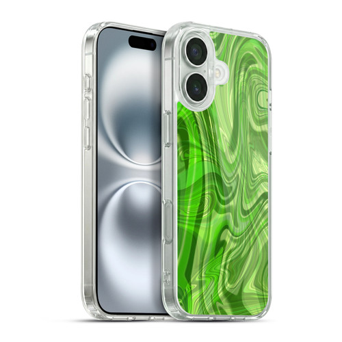 Suzan Lind Marble Green Soft Gel Case for Apple iPhone 16 Plus & MagSafe