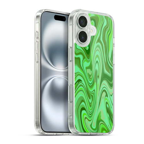 Suzan Lind Marble Light Green Soft Gel Case for Apple iPhone 16 Plus & MagSafe