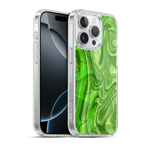 Suzan Lind Marble Green Soft Gel Case for Apple iPhone 16 Pro & MagSafe