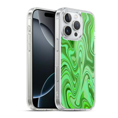 Suzan Lind Marble Light Green Soft Gel Case for Apple iPhone 16 Pro & MagSafe