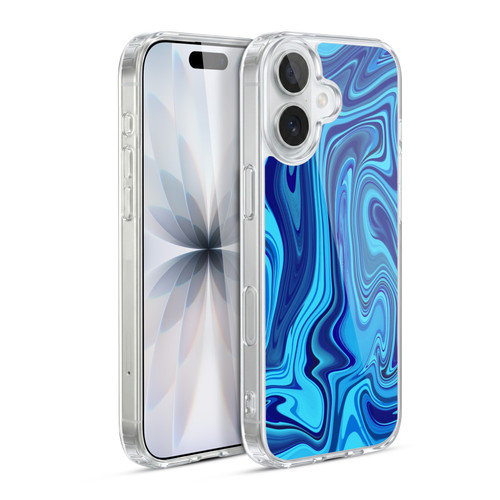 Suzan Lind Marble Blue Soft Gel Case for Apple iPhone 17