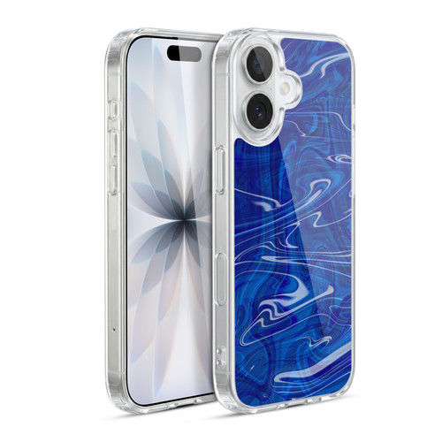Suzan Lind Marble Dark Blue Soft Gel Case for Apple iPhone 17