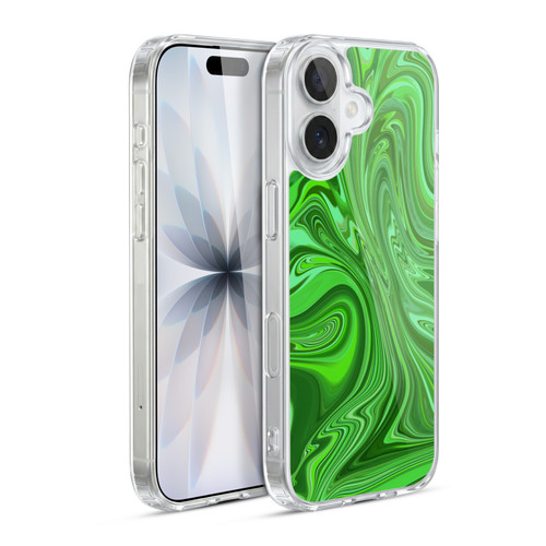 Suzan Lind Marble Emerald Green Soft Gel Case for Apple iPhone 17