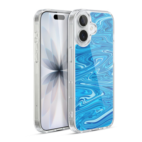 Suzan Lind Marble Light Blue Soft Gel Case for Apple iPhone 17