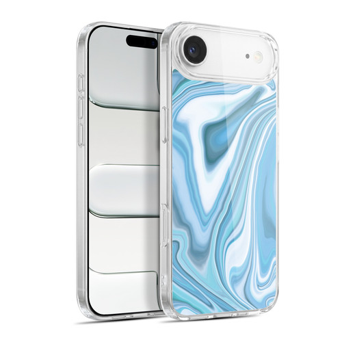 Suzan Lind Marble Light Blue Pastel Soft Gel Case for Apple iPhone 17 Air