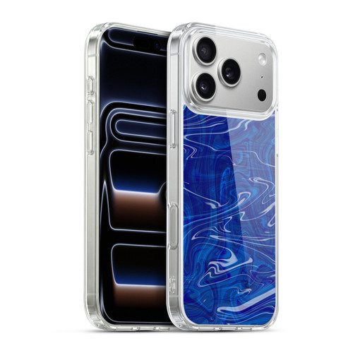 Suzan Lind Marble Dark Blue Soft Gel Case for Apple iPhone 17 Pro Max