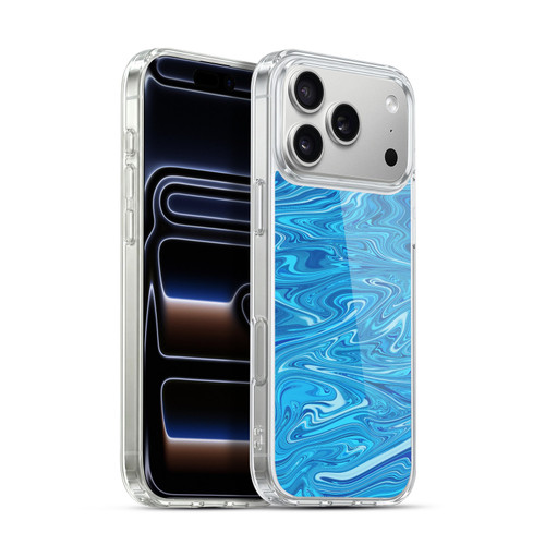 Suzan Lind Marble Light Blue Soft Gel Case for Apple iPhone 17 Pro Max