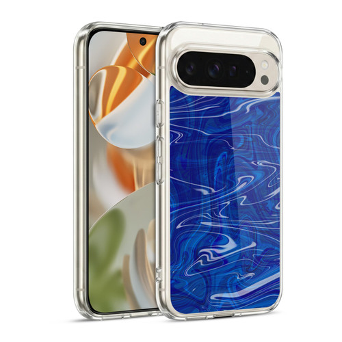 Suzan Lind Marble Dark Blue Soft Gel Case for Google Pixel 9 / Pixel 9 Pro