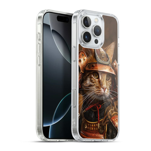 Haroulita Mix Art Animals Samurai Cat Soft Gel Case for Apple iPhone 16 Pro Max & MagSafe