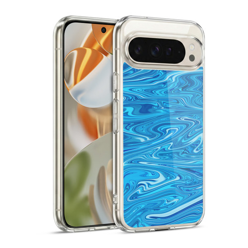 Suzan Lind Marble Light Blue Soft Gel Case for Google Pixel 9 / Pixel 9 Pro