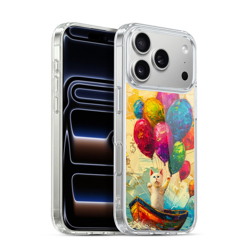 Haroulita Mix Art Animals Cat With Balloons Soft Gel Case for Apple iPhone 17 Pro