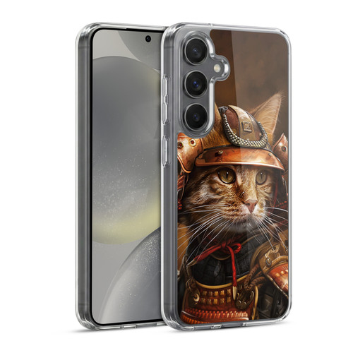 Haroulita Mix Art Animals Samurai Cat Soft Gel Case for Samsung Galaxy S24 5G & MagSafe