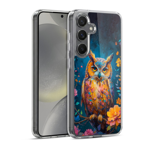 Haroulita Mix Art Animals Yellow Owl Soft Gel Case for Samsung Galaxy S24 5G & MagSafe
