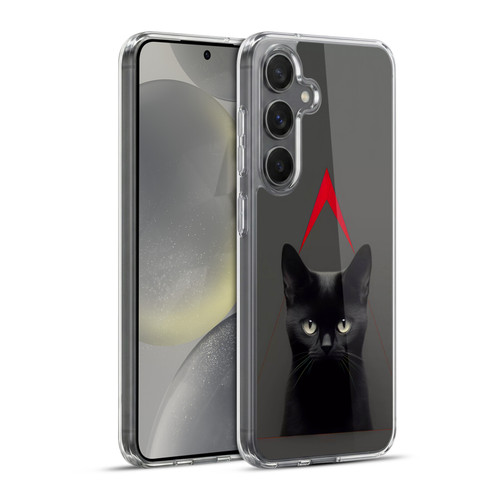 Haroulita Mix Art Animals Black Cat Soft Gel Case for Samsung Galaxy S24+ 5G & MagSafe