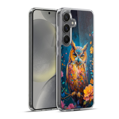 Haroulita Mix Art Animals Yellow Owl Soft Gel Case for Samsung Galaxy S24+ 5G & MagSafe