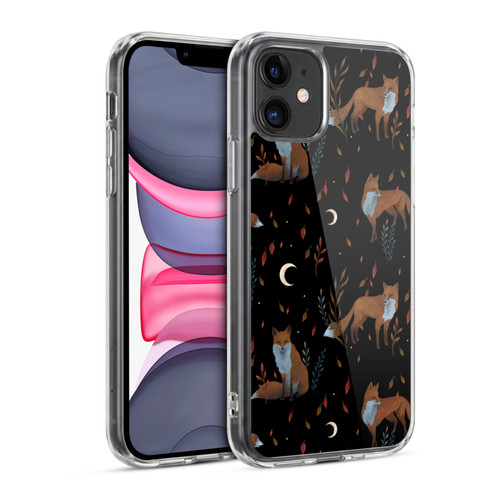 Episodic Drawing Art Foxes Pattern Soft Gel Case for Apple iPhone 11