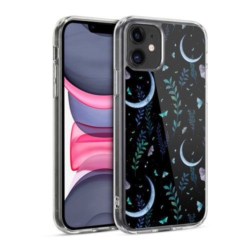 Episodic Drawing Art Moth Garden Pattern Soft Gel Case for Apple iPhone 11