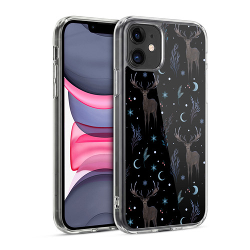 Episodic Drawing Art Winter Deer Pattern Soft Gel Case for Apple iPhone 11