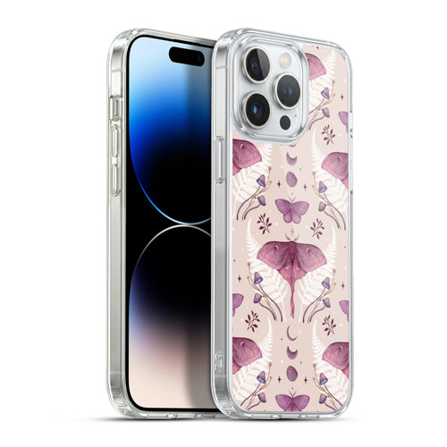 Episodic Drawing Art Emerald Pink Pattern Soft Gel Case for Apple iPhone 13 Pro Max & MagSafe